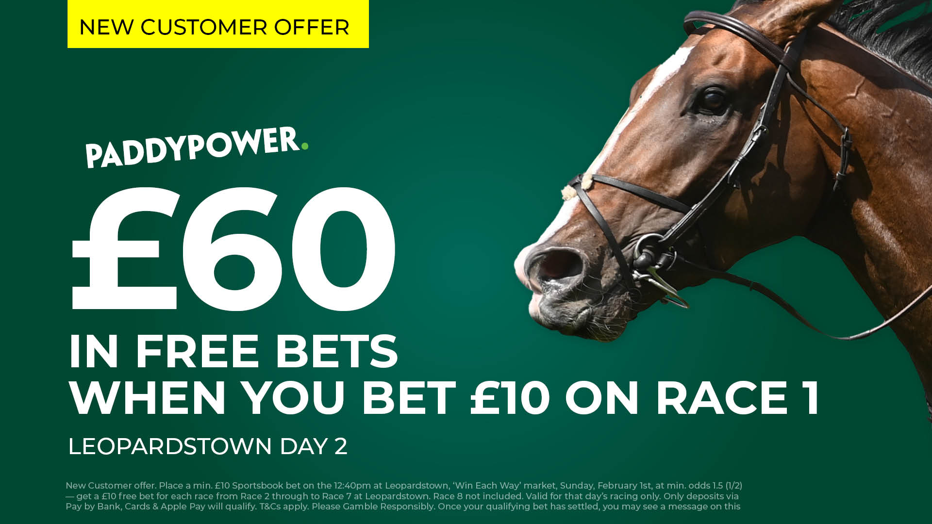 Read our preview of day two at the Dublin Racing Festival, and find out how new Paddy Power customers can get £60 in free bets to use on the card, when they bet £10 on race one.